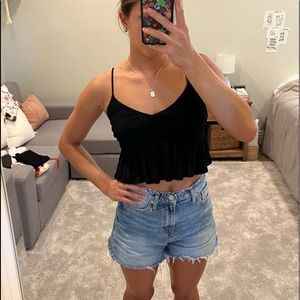 Black Flowy Tank Top